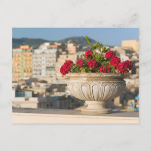 Carte Postale Italie, Sicile, Termini Imerese, Vue et fleurs