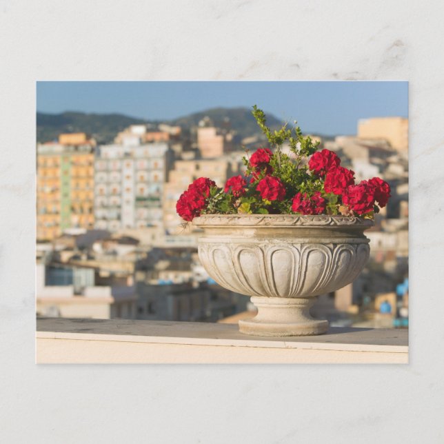 Carte Postale Italie, Sicile, Termini Imerese, Vue & Fleurs (Devant)