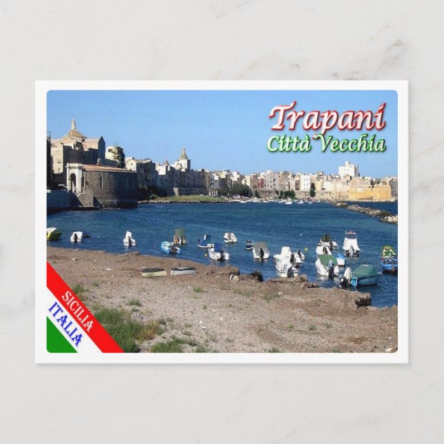Carte Postale Italie - Sicile - Trapani - Vieille Ville - (Devant)