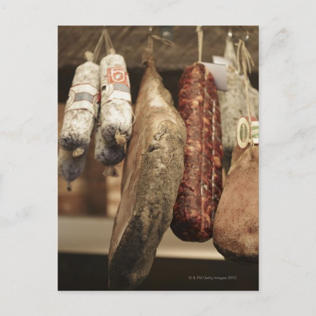 Carte Postale Italie, Toscane, Plaisance, Sélection de jambon lo (Devant)