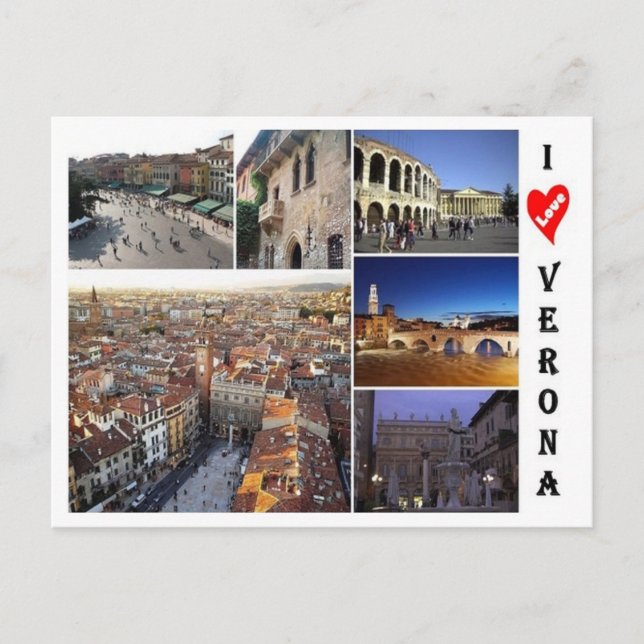 Carte Postale Italie - Vénétie - Vérone - I Love - (Devant)