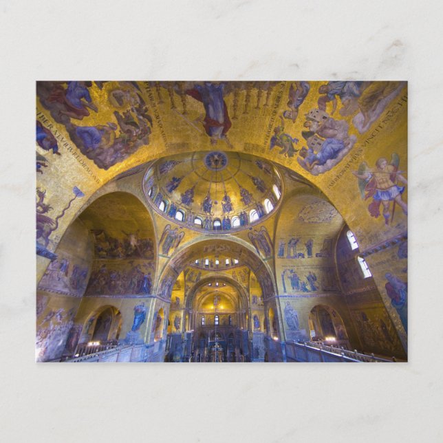 Carte Postale Italie, Venise. Intérieur de la cathédrale St. Mar (Devant)