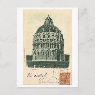 Carte Postale Italie vintage, 1901, Pise, Duomo, Baptistère