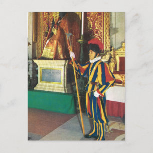 Carte Postale Italie vintage, Rome Vatican, Garde Suisse