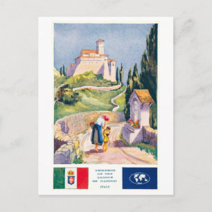 Carte Postale Italie vintage Société des Nations