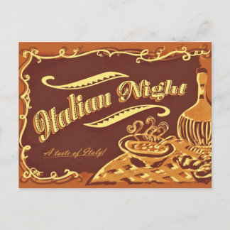 Carte postale italienne de nuit