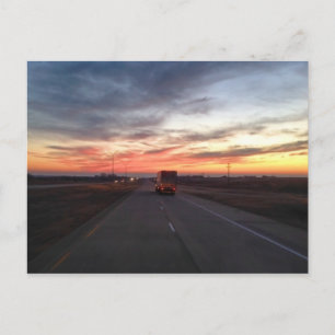 Carte Postale Itinéraire du coucher de soleil 66 Shamrock Texas 