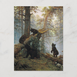 Carte Postale Ivan Shishkin Matin Dans Une Forêt De Pins