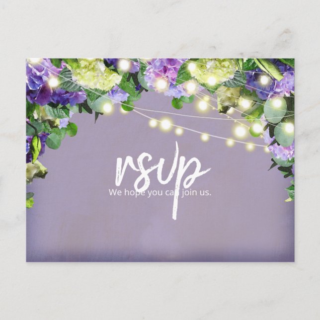Carte Postale Ivoiriens et hydrangeas pourpres | Violet RSVP (Devant)