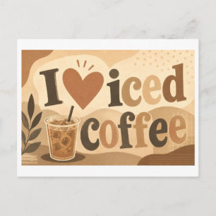 Carte Postale "J'[Aime] Café Glacé"