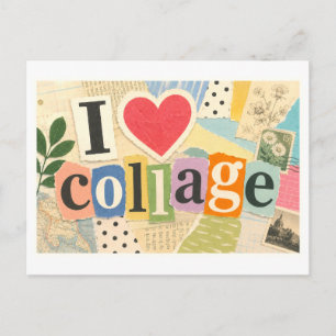 Carte Postale "J'[Aime] Collage"