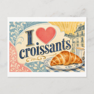 Carte Postale "J'[Aime] Croissants"