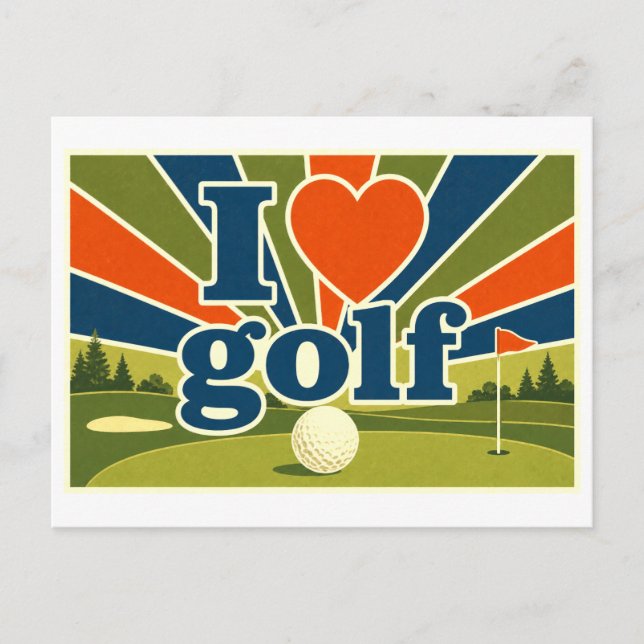 Carte Postale "J'[Aime] Golf" (Devant)