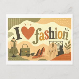 Carte Postale "J'[Aime] La Mode"