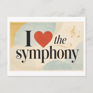 Carte Postale "J'[aime] la symphonie"