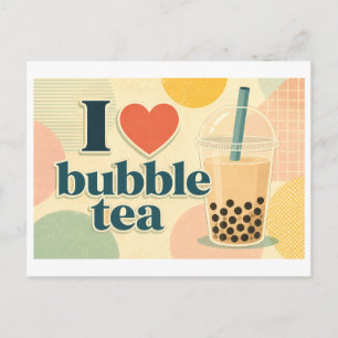 Carte Postale "J'[Aime] le Bubble Tea"