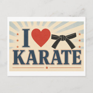 Carte Postale "J'[Aime] le Karaté"
