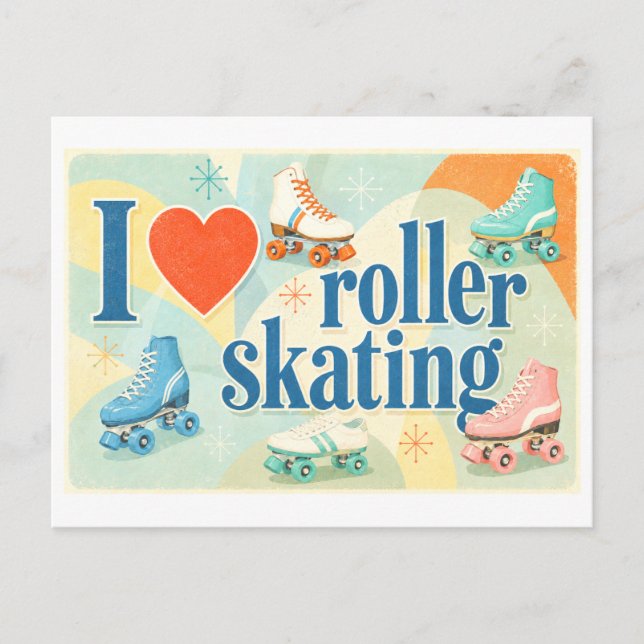 Carte Postale "J'[Aime] Le Roller" (Devant)