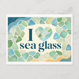 Carte Postale "J'[Aime] Le Verre De Mer"
