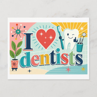 Carte Postale "J'[Aime] les dentistes"
