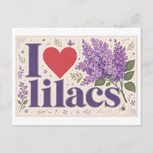 Carte Postale "J'[Aime] les lilas"