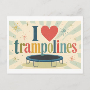 Carte Postale "J'[Aime] les trampolines"