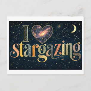 Carte Postale "J'[Aime] l'observation des étoiles"