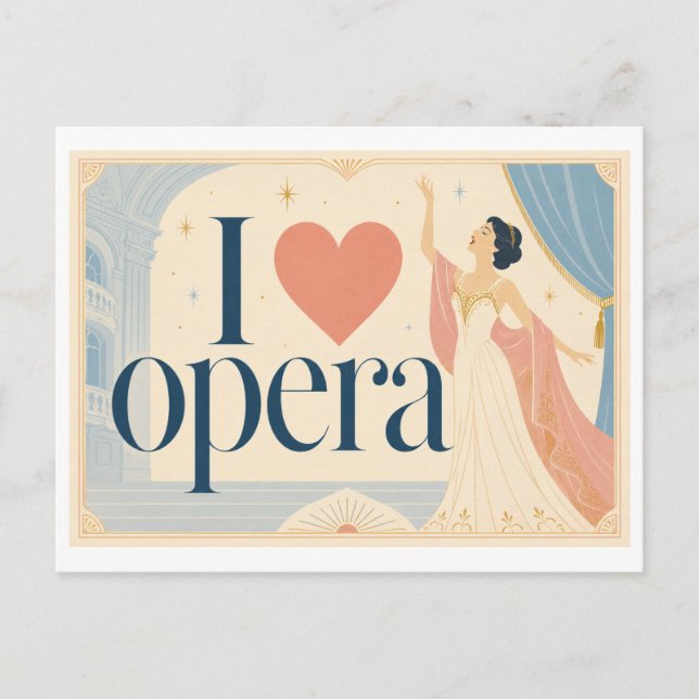Carte Postale "J'[Aime] l'Opéra" (Devant)