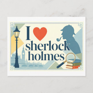 Carte Postale "J'[aime] Sherlock Holmes"