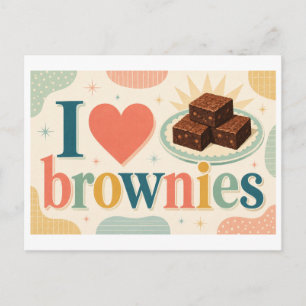 Carte Postale "J'[Cœur] Brownies"