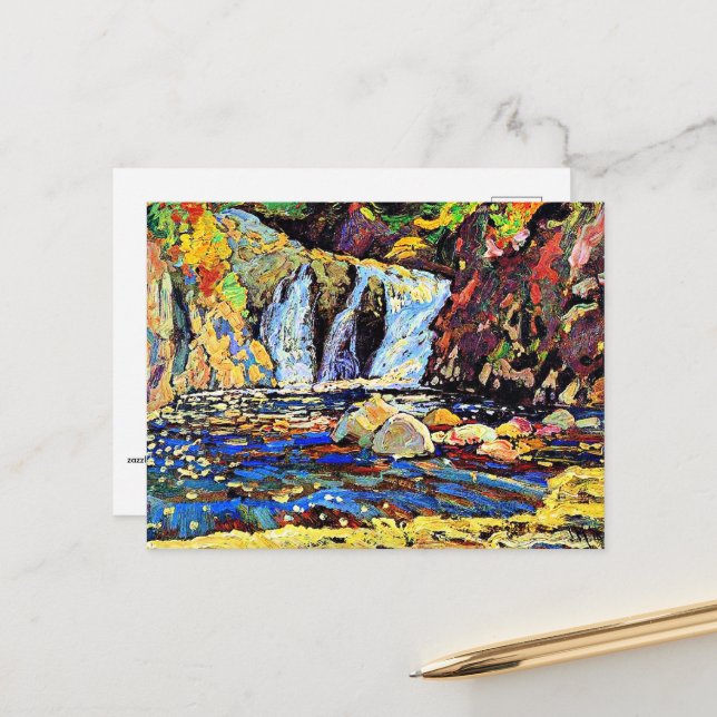 Carte Postale J.E.H. MacDonald - The Little Falls, (Devant/Arrière en situation)
