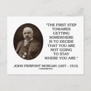 Carte Postale J.P. Morgan Première étape vers obtenir quelque pa