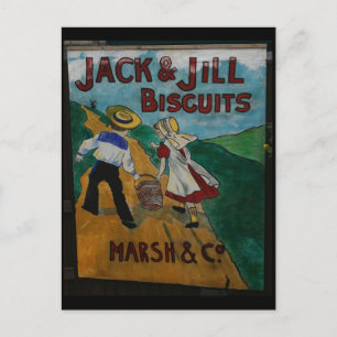 Carte Postale Jack et Jill Biscuits affiche publicitaire vintage