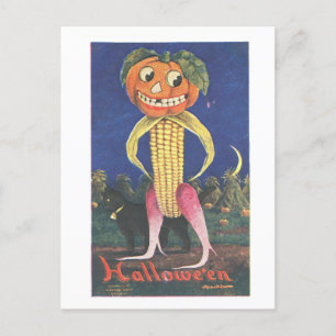 Carte postale Jack-o-lanterne Vintage bizarre