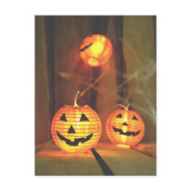 Carte postale jack-o-lanterns d'Halloween
