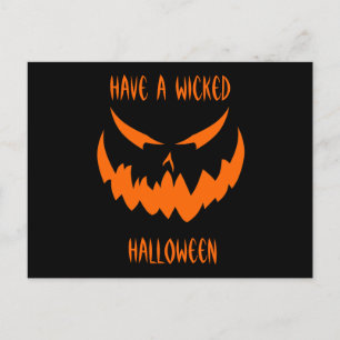 Carte Postale Jack-O'Lantern Face II, Orange