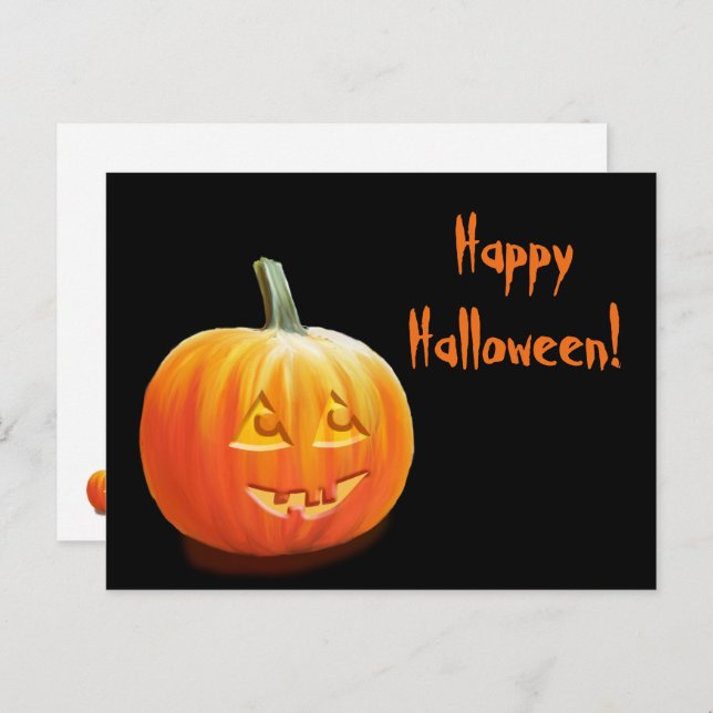 Carte postale Jack O'Lantern Halloween (Devant / Derrière)