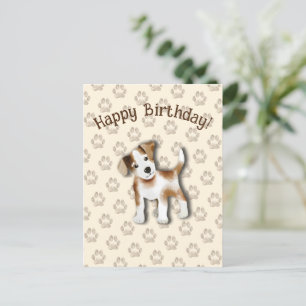 Carte Postale Jack Russell Terrier Joyeux Anniversaire Modifiabl