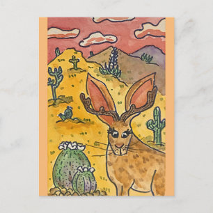 Carte Postale Jackalope, Parodie D'Art Original
