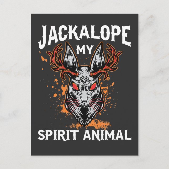 Carte Postale Jackalope Spirit Animal Jackrabbit Antelope Horns (Devant)