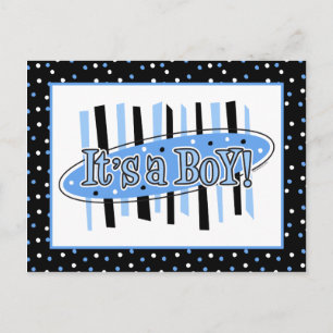 Carte Postale Jackpot C'est un garçon Baby shower Invitation Voi