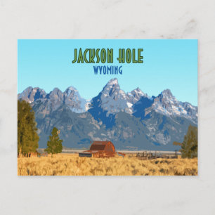 Carte Postale Jackson Hole Wyoming Vintage