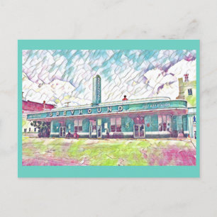 Carte Postale Jackson, TN Greyhound Tableau de la gare routière 