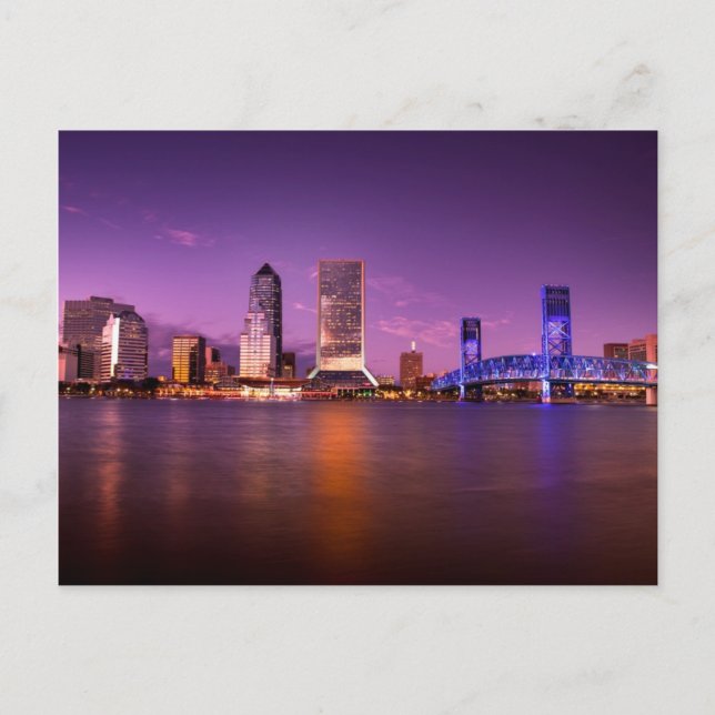 Carte Postale Jacksonville Floride Skyline (Devant)