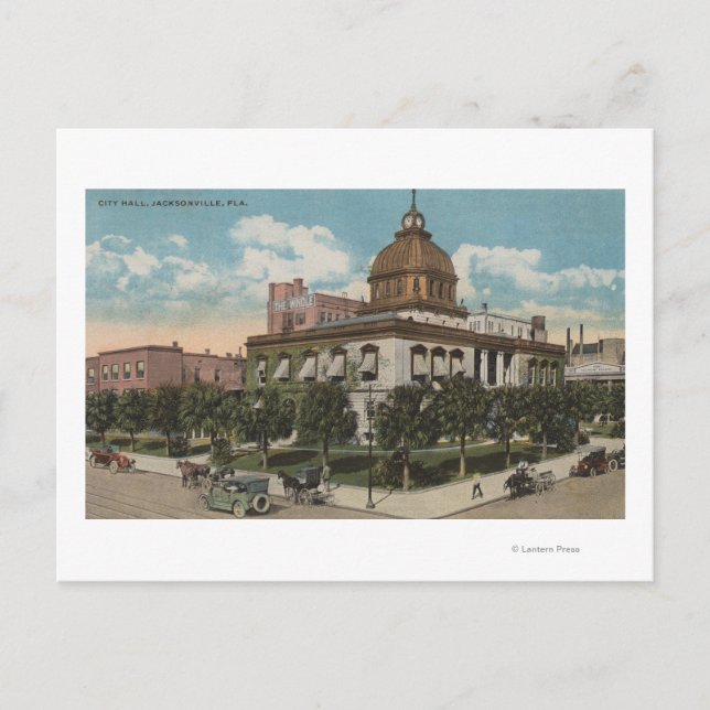 Carte Postale Jacksonville, Floride - Vue extérieure de la ville (Devant)