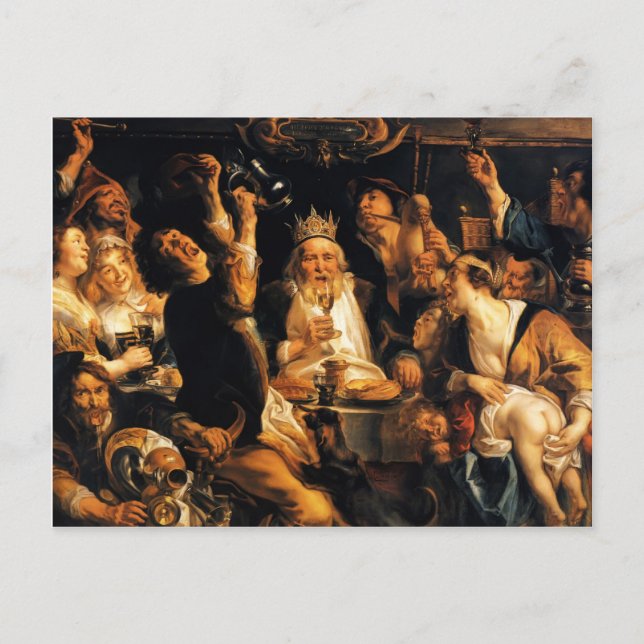 Carte Postale Jacob Jordaens - Boissons Roi (Devant)