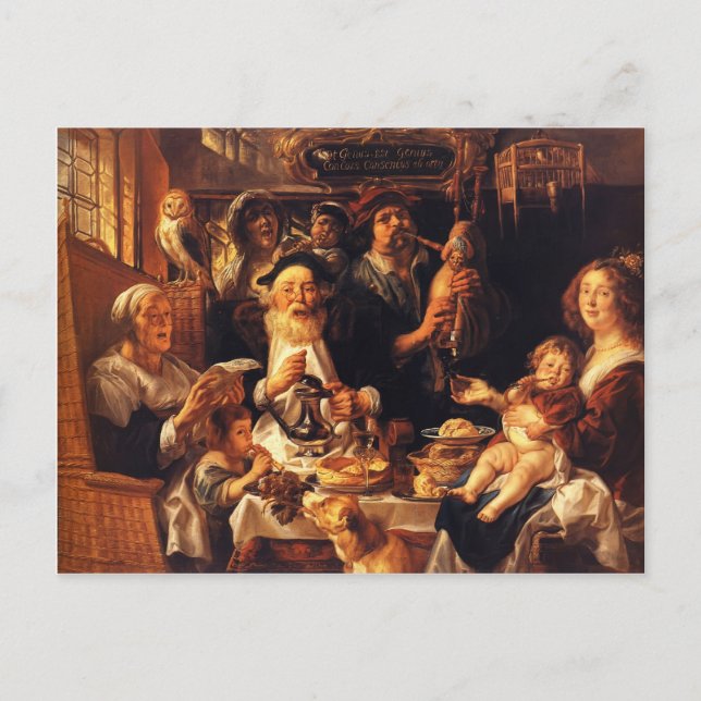 Carte Postale Jacob Jordaens - Comme le vieux Sang, Ainsi le jeu (Devant)