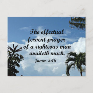 Carte Postale Jacques 5:16 La prière féroce effective de