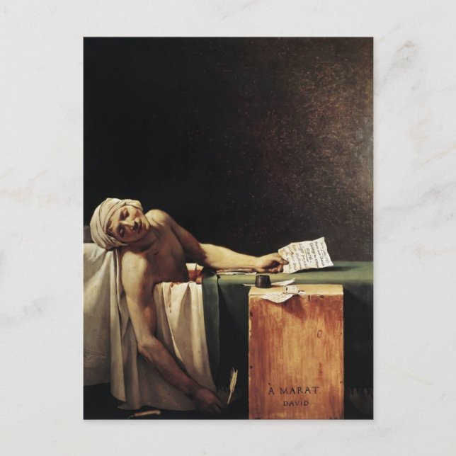 Carte Postale Jacques-Louis David - La mort de Marat (Devant)