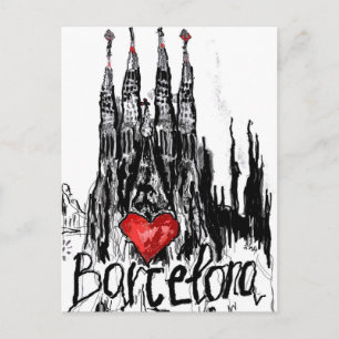 Carte Postale J'adore Barcelone